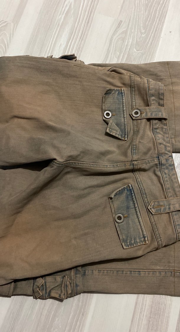 Kadın Kahverengi Bol Kesim Kemerli Denim Pantolon - Görsel 3