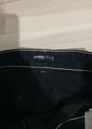 Siyah Kadın Loose Fit Midi Kot Pantolon - Görsel 3