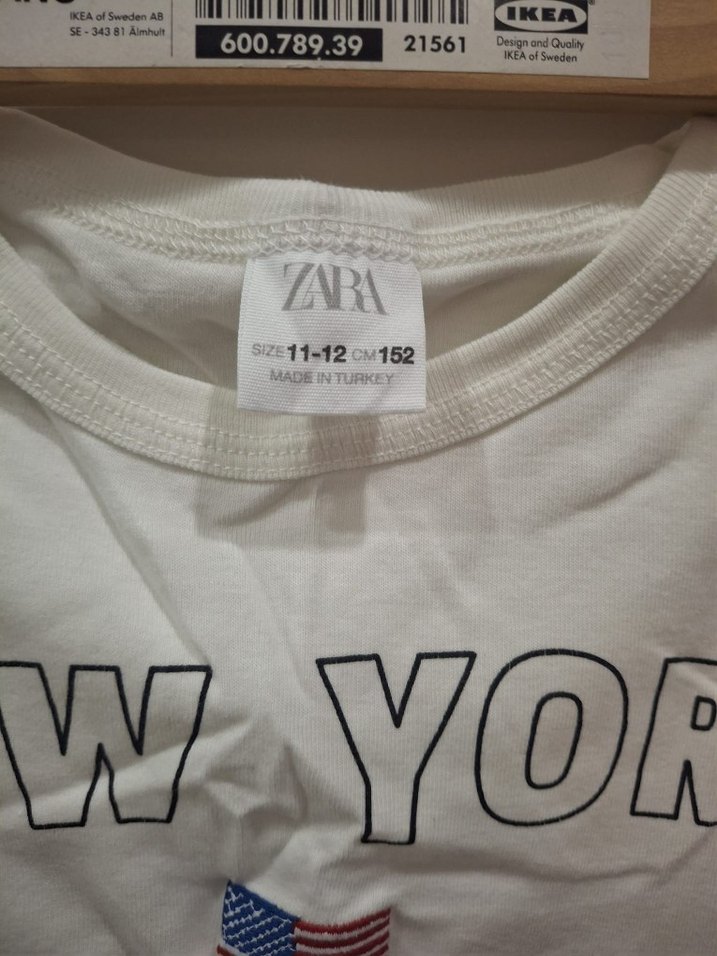 Beyaz Baskılı Uzun Kollu Kız Tişörtü - Görsel 3