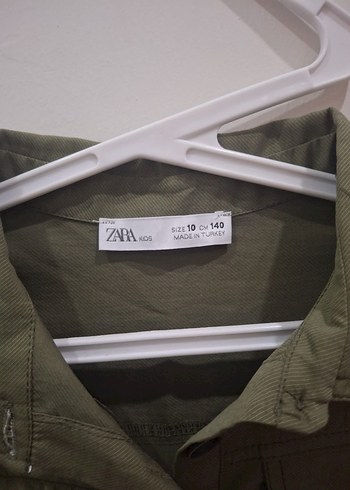 Zara Düğmeli Uzun Kolay Kesim Elbise - Görsel 3