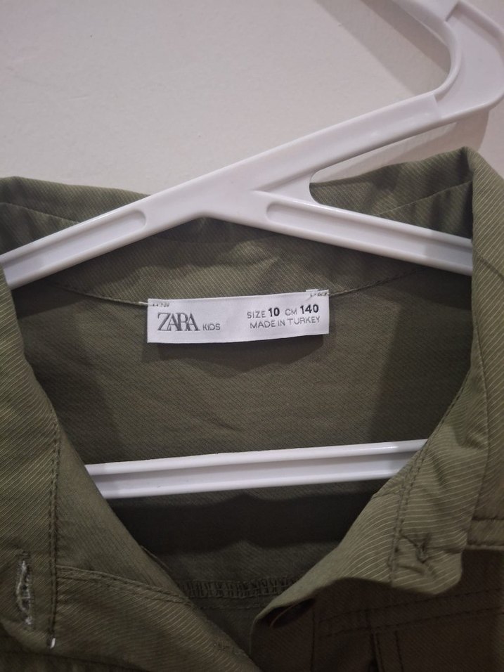 Zara Düğmeli Uzun Kolay Kesim Elbise - Görsel 3