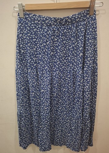 Mavi Piliseli Midi Kız çocuk Etek - Görsel 2