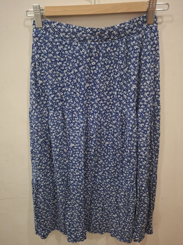 Mavi Piliseli Midi Kız çocuk Etek - Görsel 2