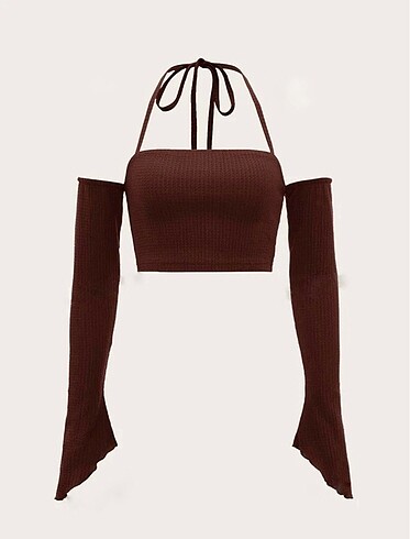 Shein boyundan bağlamalı bluz