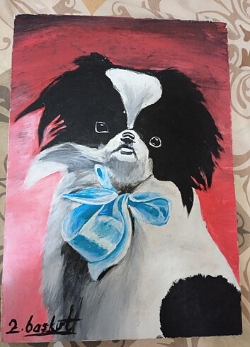 Köpek yağlı boya tablo 