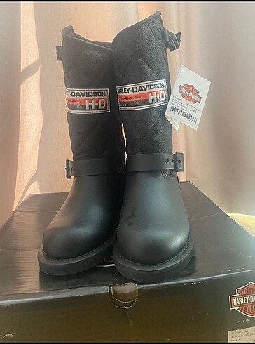 36 Beden Harley Davidson Laconia Siyah Deri Bot
