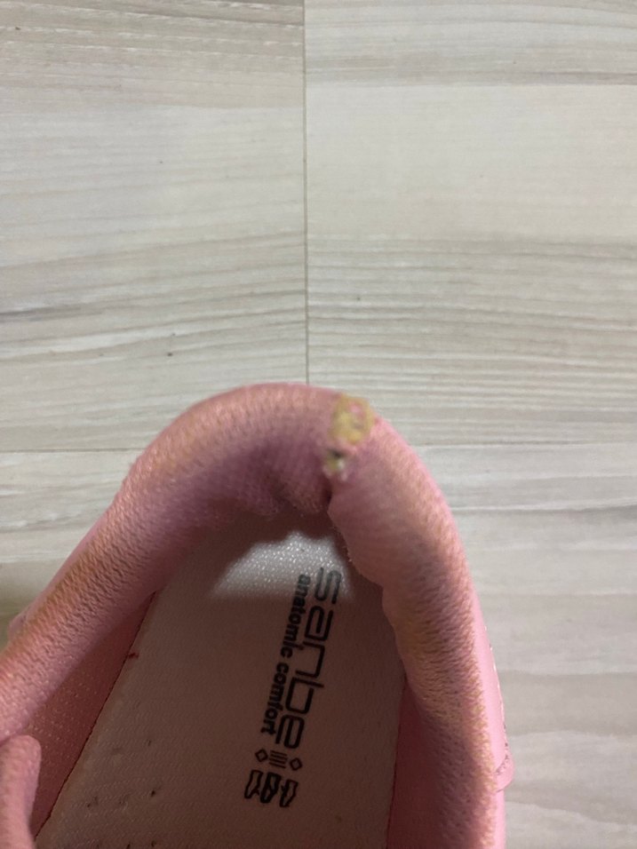 Kız Çocuk Pembe Baskılı Cırtcırtlı ışıklı spor ayakkabı - Görsel 3