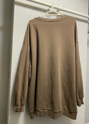 46 Beden Kadın Kahverengi Salaş Sweatshirt