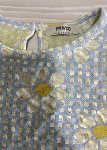 Mavi Çiçek Desenli Kız Bluzu - Görsel 3