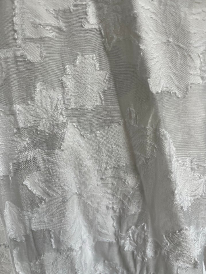 Zara Nakışlı Beyaz Keten Kadın Gömlek - Görsel 3