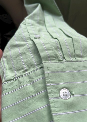 Zara çizgili oversize poplin gömlek - Görsel 6