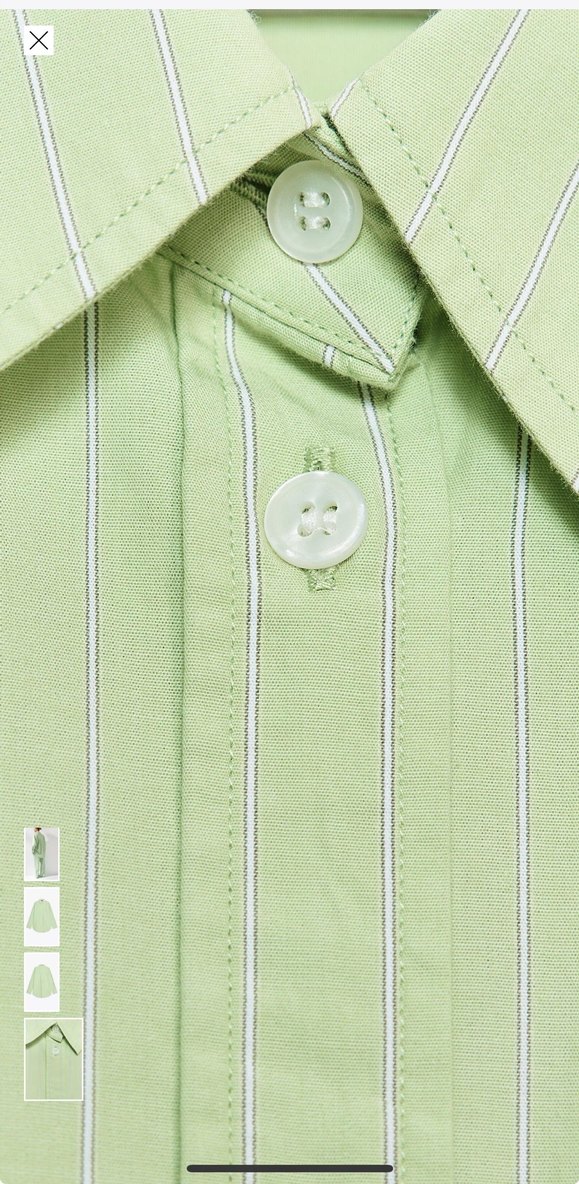 Zara çizgili oversize poplin gömlek - Görsel 2