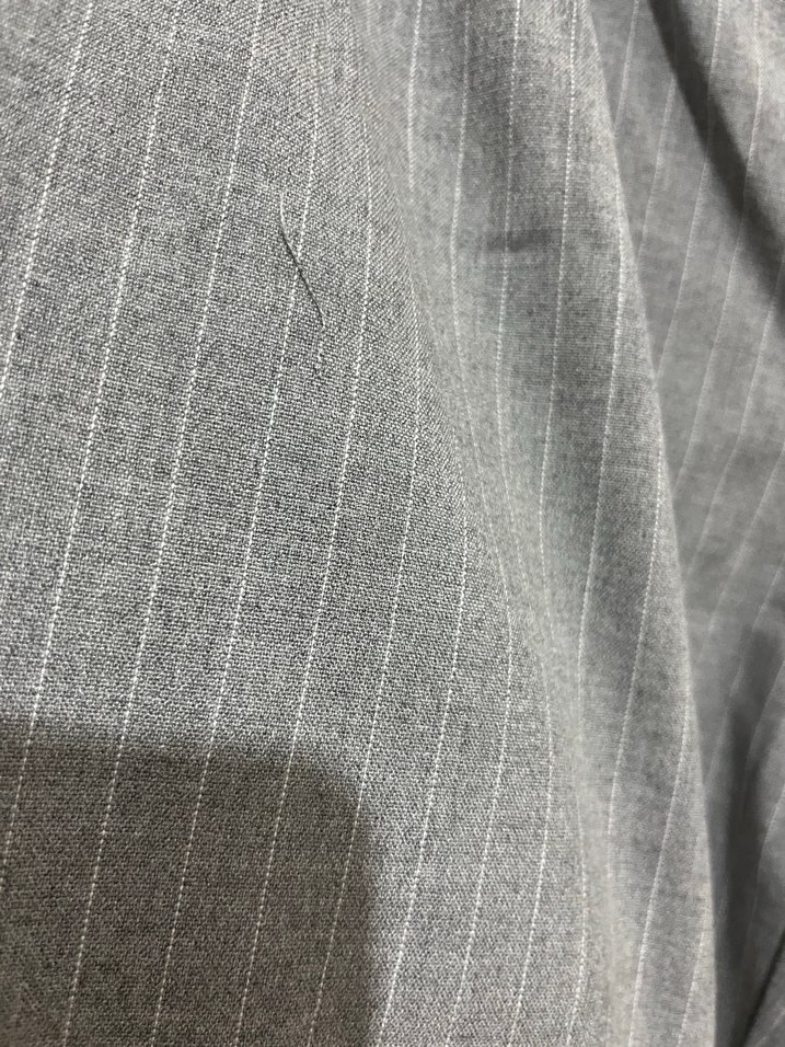 Gri Pilili Kadın Keten Kumaş Pantolon - Görsel 3