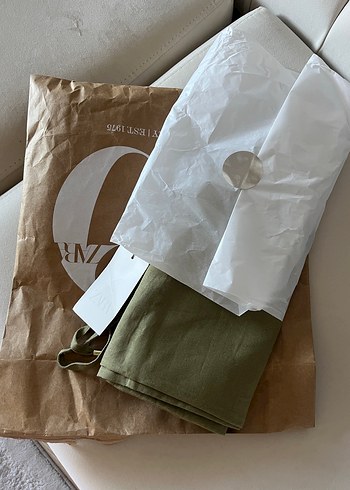 Zara kemerli geniş paça Keten Pantolon - Görsel 6