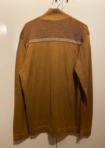 Erkek Kahverengi Fermuarlı Que Kazak - Görsel 4