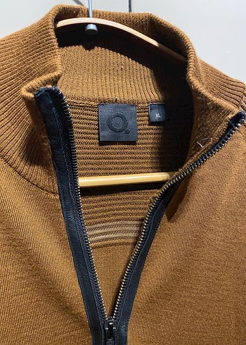 Erkek Kahverengi Fermuarlı Que Kazak - Görsel 2