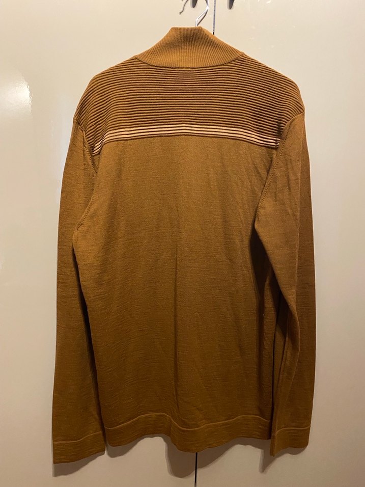 Erkek Kahverengi Fermuarlı Que Kazak - Görsel 4