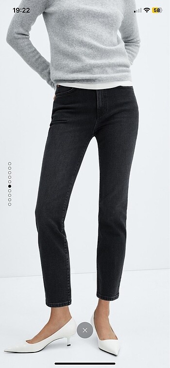 38 Beden gri Renk Mango jean