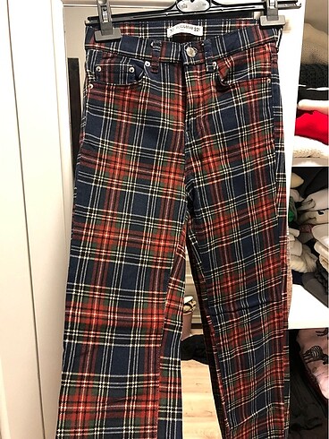 Pull and bear ekose pantolon - Görsel 2