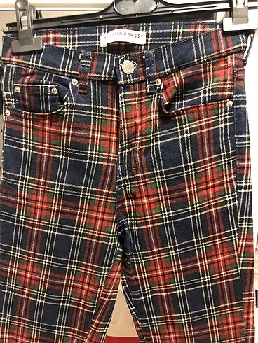 Pull and bear ekose pantolon - Görsel 3