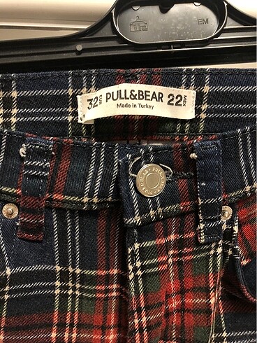 Pull and bear ekose pantolon - Görsel 4