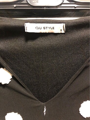 Puantiye şifon elbise - Görsel 4