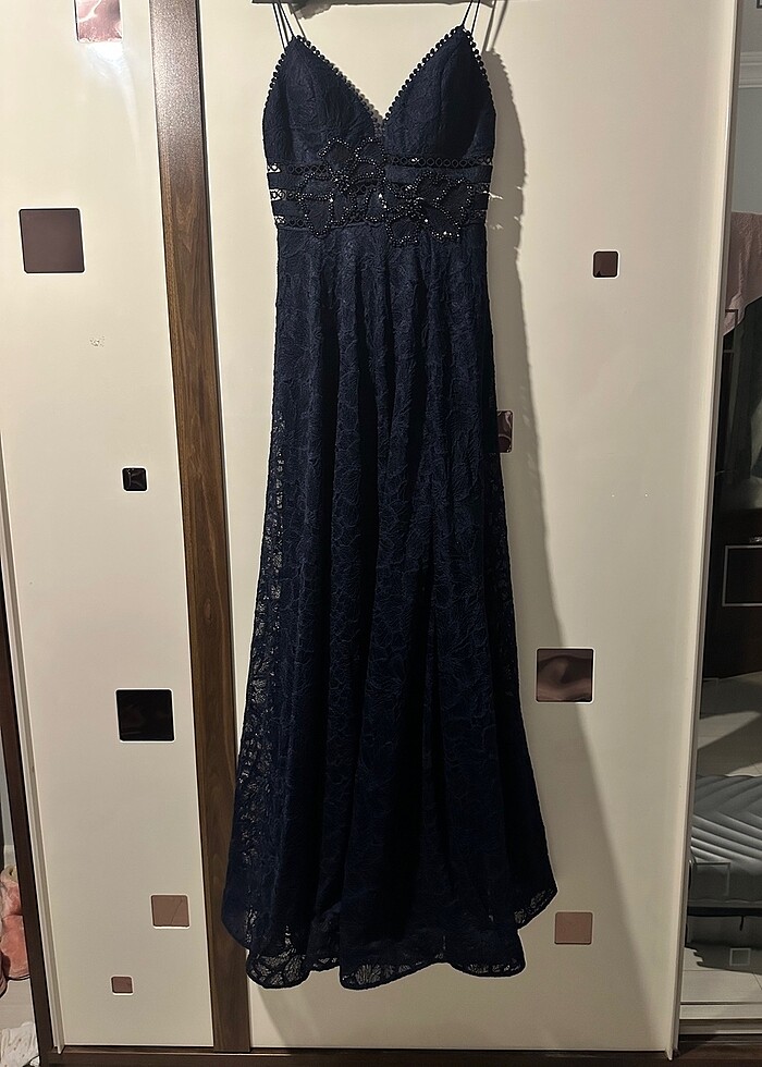 Dantel abiye elbise - Görsel 3