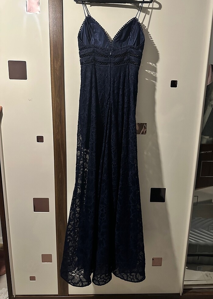 Dantel abiye elbise - Görsel 4