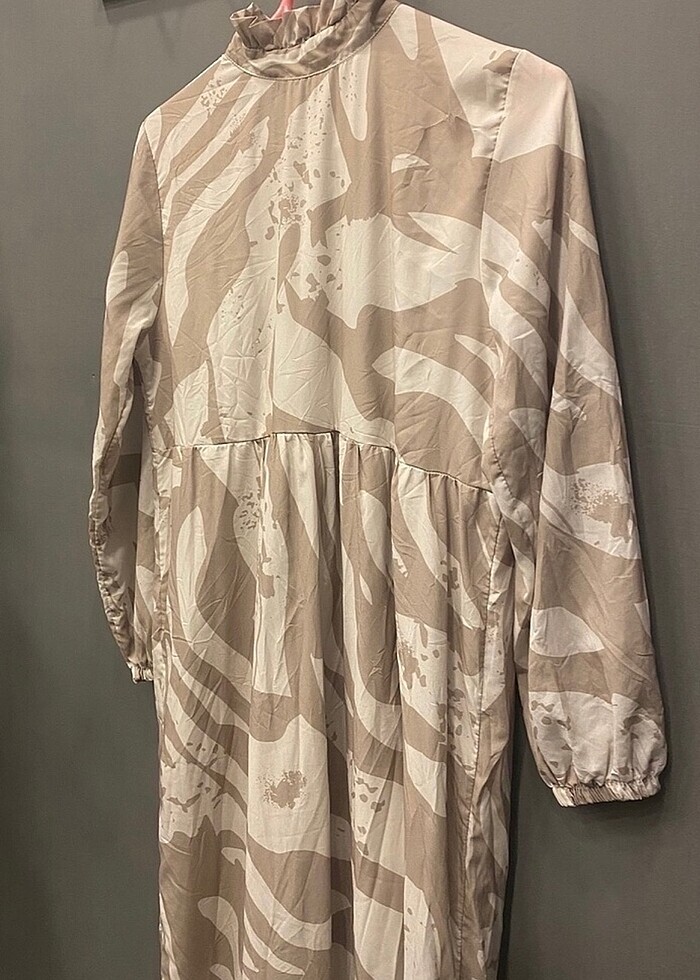 Çok şık uzun tesettür elbise - Görsel 5