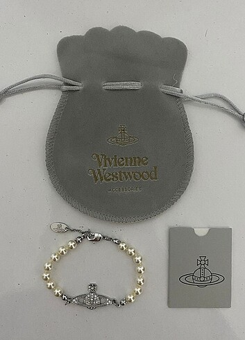 Vivienne Westwood İncili Gümüş Bileklik