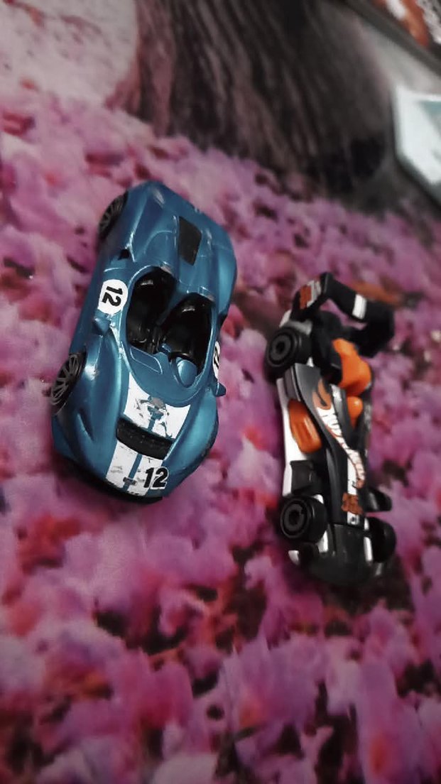 Mavi ve Siyah Mini Yarış Arabaları Oyuncak - Görsel 2