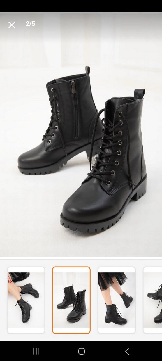 Siyah  Bağcıklı Kadın Bot - Görsel 2