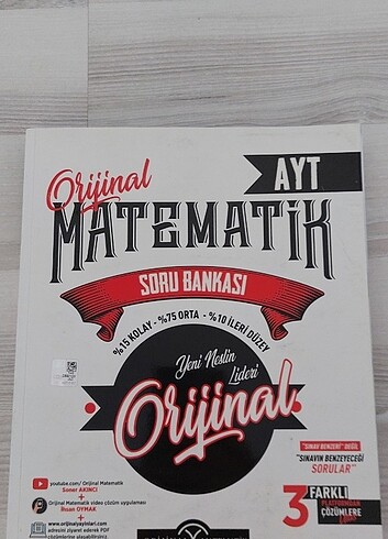 Orijinal yayınları ayt matematik soru bankası