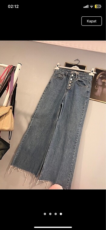34 Beden mavi Renk Kot pantolon