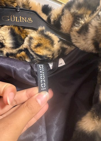 H&M Leopar Desenli Kadın Suni Kürk Midi Ceket