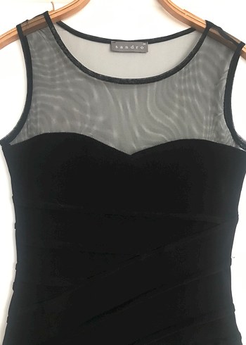 Siyah Fırfırlı Straplez Mini Elbise - Görsel 2