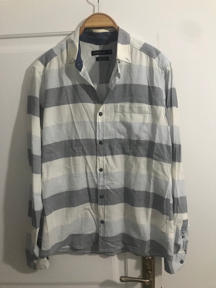 Uzun Kollu Düğmeli Erkek Gömlek - Görsel 4