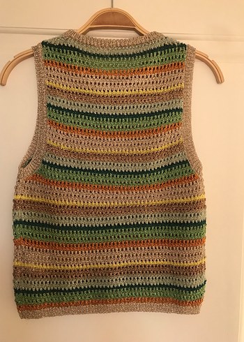 Simli Çizgili Bohem Örgü Süveter - Görsel 2