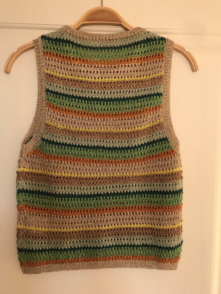 Simli Çizgili Bohem Örgü Süveter - Görsel 2