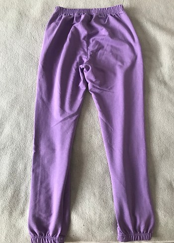 Düğmeli Mor Kadın Eşofman Altı - Görsel 3