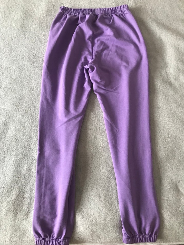 Düğmeli Mor Kadın Eşofman Altı - Görsel 3