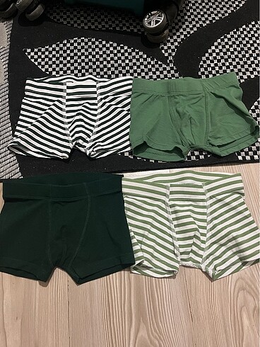 9-12 Ay Beden çeşitli Renk 4 lü Erkek çocuk boxer