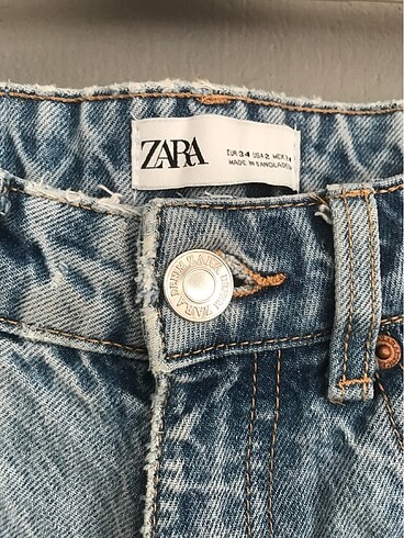 34 Beden mavi Renk Zara kot jean