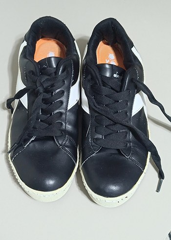 Diğer Diadora Siyah Beyaz Deri Sneaker Ayakkabi