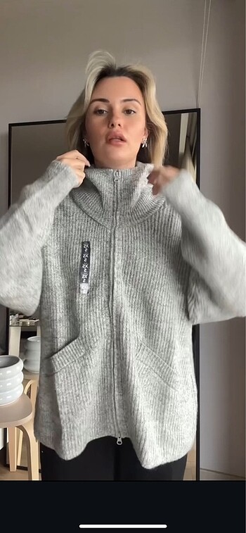 Pull and Bear Gri hırka