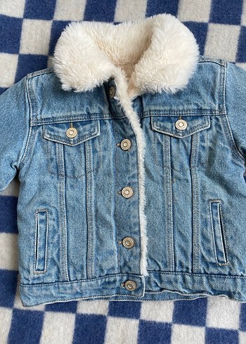 Mango Çocuk içi Kürklü Kot Ceket - Görsel 2