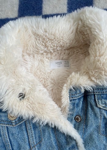 Mango Çocuk içi Kürklü Kot Ceket - Görsel 3