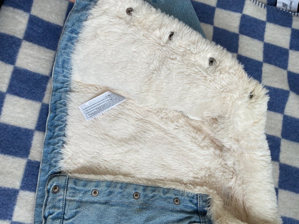 Mango Çocuk içi Kürklü Kot Ceket - Görsel 4