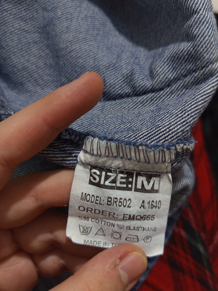 Kadın Mavi Denim Kısa Tulum - Görsel 3