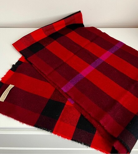Burberry Orijinal Burberry Kırmızı Şal
